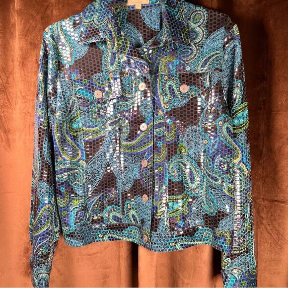 Choices blues & black top▪️ size small - Picture 1 of 5